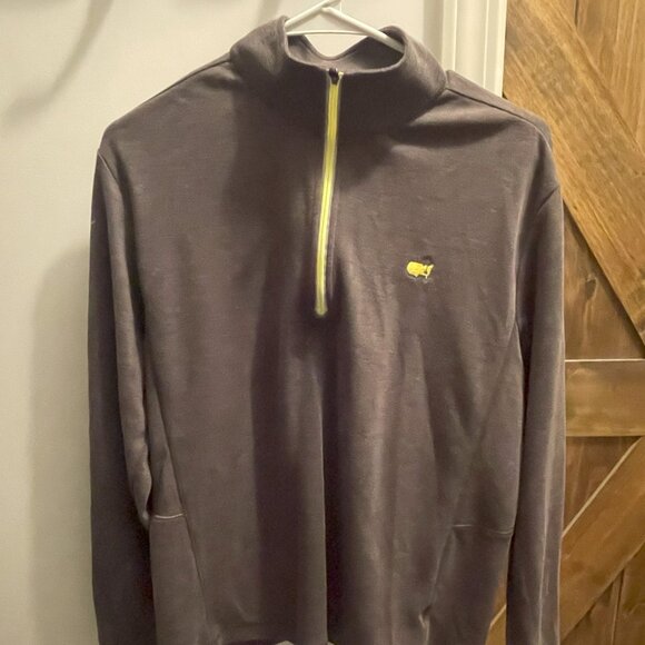 Masters (Augusta National) - Men's Quarter Zip - Charcoal Gray - Picture 1 of 2